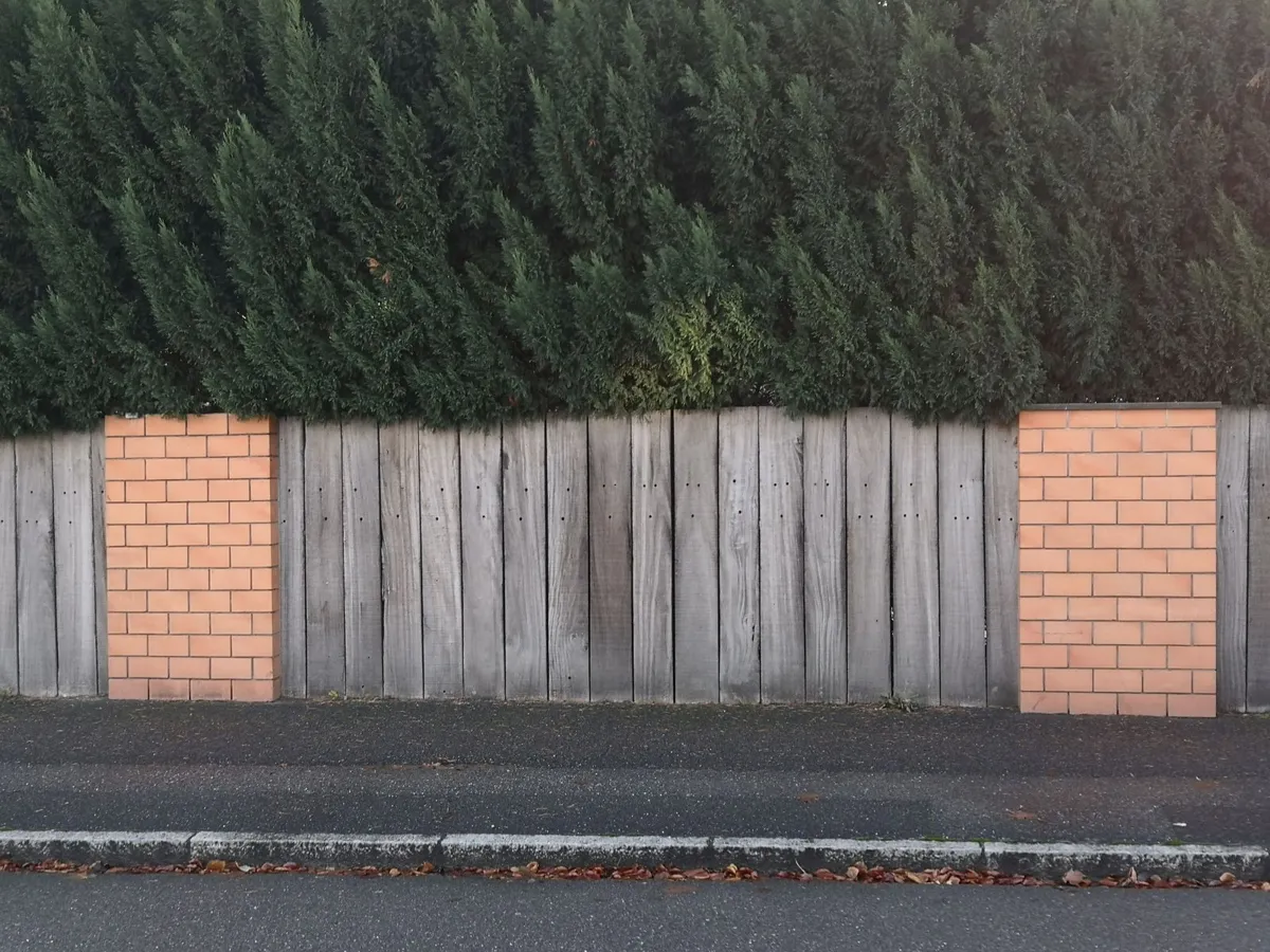 Cedar fence material