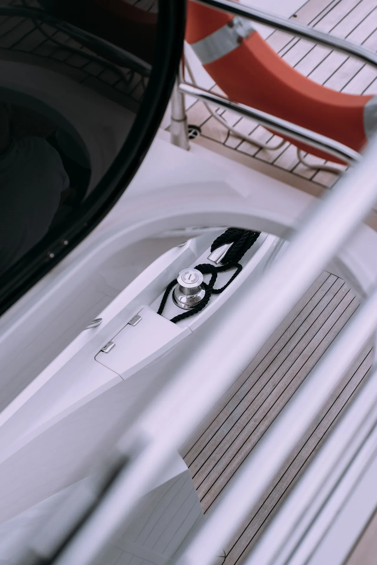 Freshly detailed yacht deck